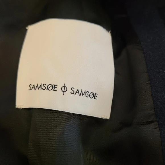 Samsoe Samsoe Elise Dark Sapphire Wool Blend Jacket - Picture 4 of 5